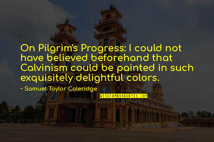 Beforehand Quotes By Samuel Taylor Coleridge: On Pilgrim's Progress: I could not have believed