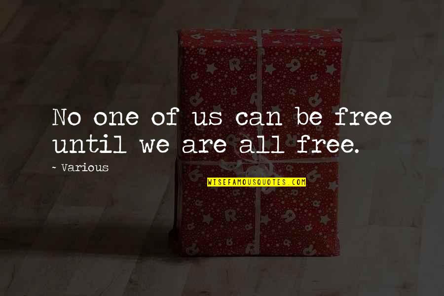 Begeistert Sein Quotes By Various: No one of us can be free until