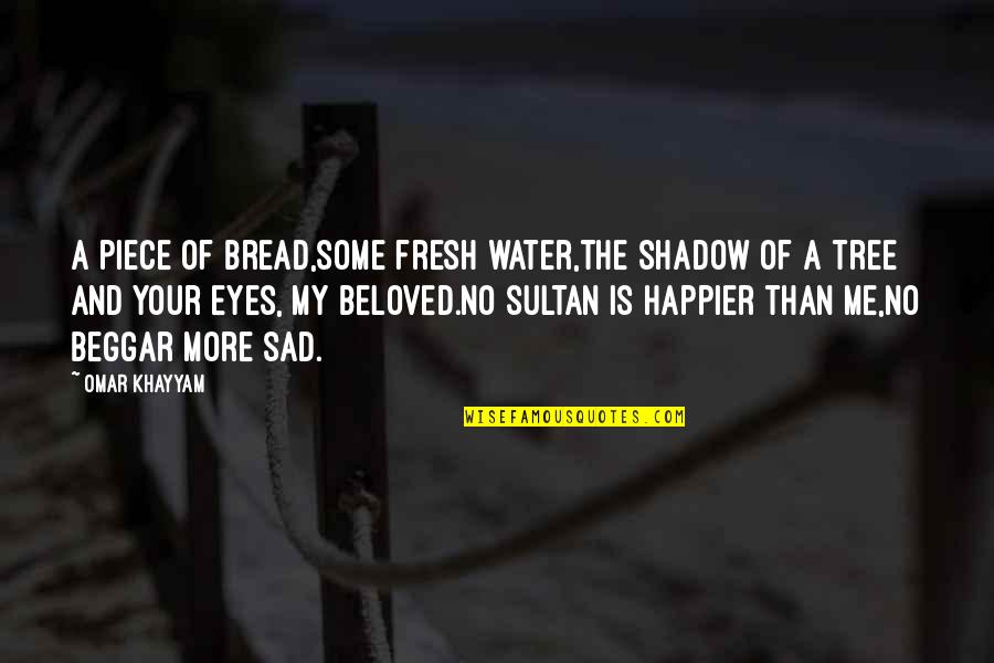 Beggar Quotes By Omar Khayyam: A piece of bread,some fresh water,the shadow of