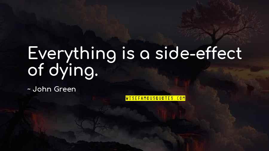 Begging For Friendship Quotes By John Green: Everything is a side-effect of dying.