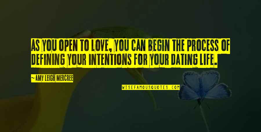 Begin Love Quotes By Amy Leigh Mercree: As you open to love, you can begin