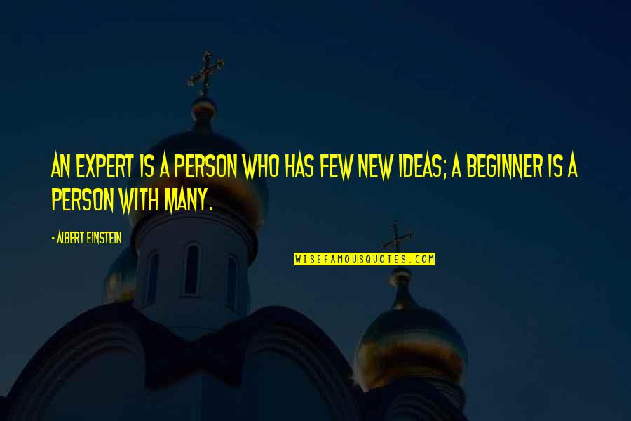 Beginner Quotes By Albert Einstein: An expert is a person who has few