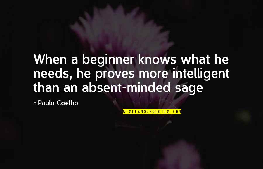 Beginner Quotes By Paulo Coelho: When a beginner knows what he needs, he