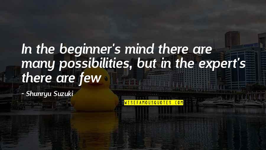 Beginner Quotes By Shunryu Suzuki: In the beginner's mind there are many possibilities,