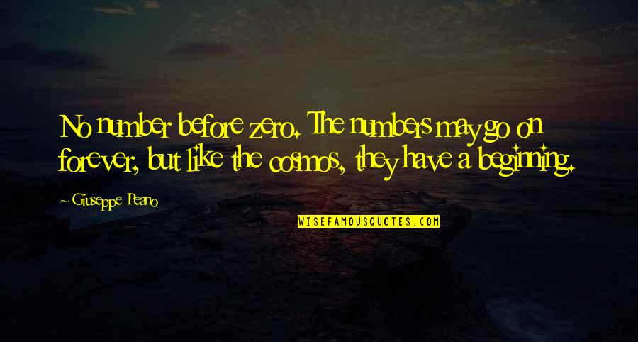 Beginning Of Forever Quotes By Giuseppe Peano: No number before zero. The numbers may go