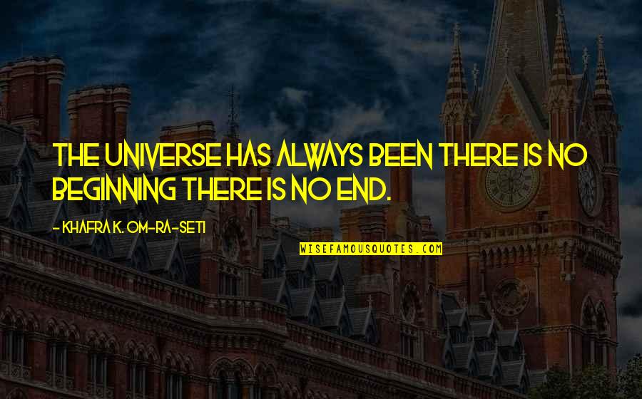 Beginning Of The Universe Quotes By Khafra K. Om-Ra-Seti: The universe has always been there is no
