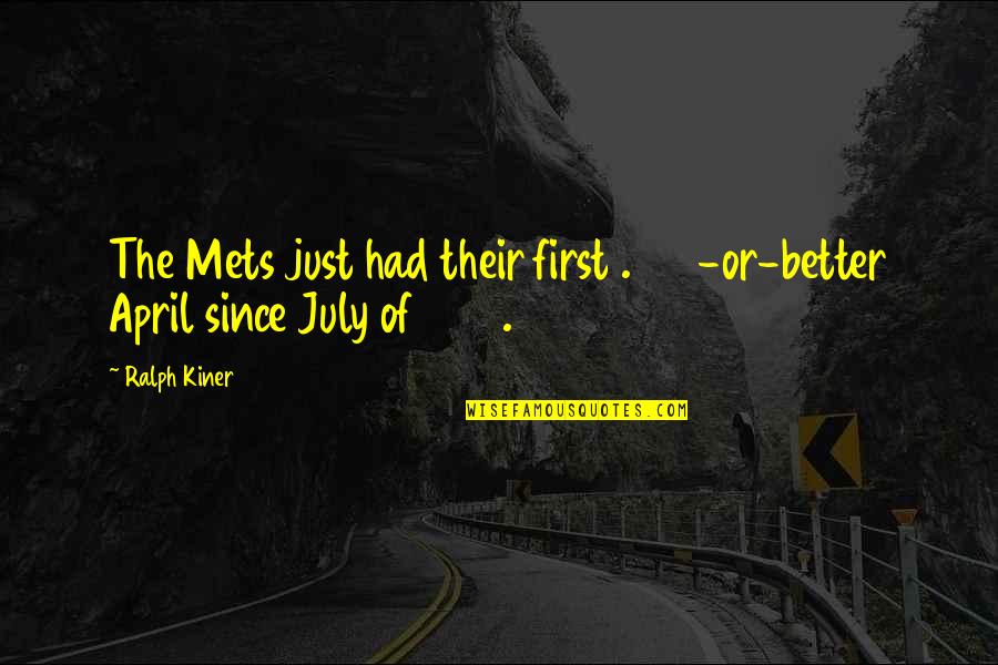 Behandeln Synonym Quotes By Ralph Kiner: The Mets just had their first .500-or-better April