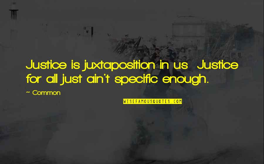 Behandeltafel Quotes By Common: Justice is juxtaposition in us Justice for all