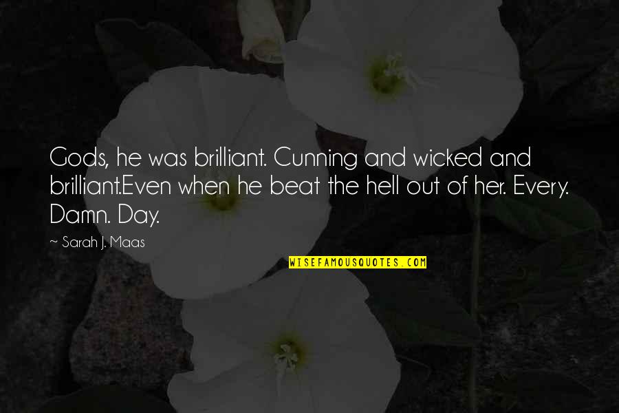 Behaving Badly Funny Quotes By Sarah J. Maas: Gods, he was brilliant. Cunning and wicked and