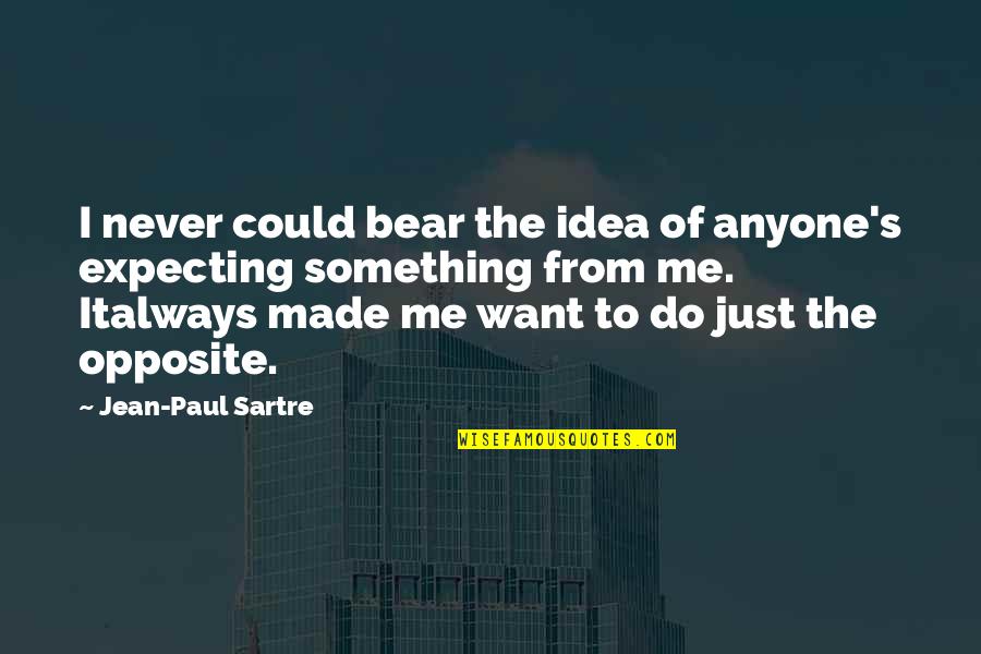 Behavior And Personality Quotes By Jean-Paul Sartre: I never could bear the idea of anyone's