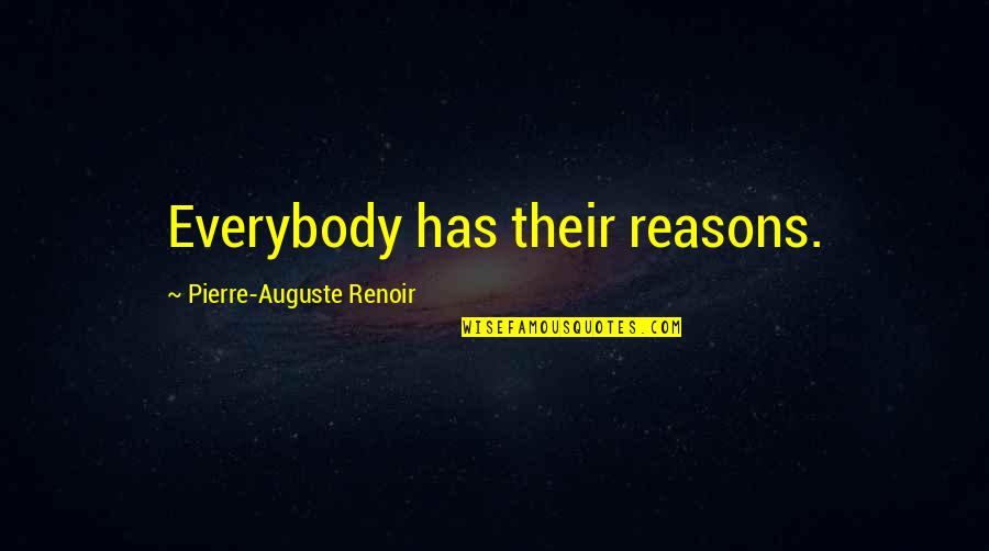 Behavioral Quotes By Pierre-Auguste Renoir: Everybody has their reasons.