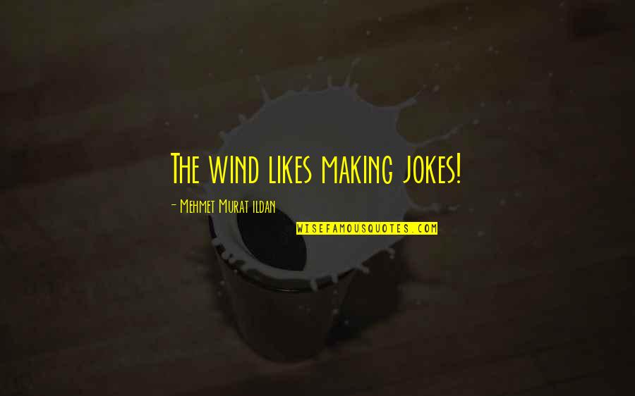 Behind Ear Tattoo Quotes By Mehmet Murat Ildan: The wind likes making jokes!