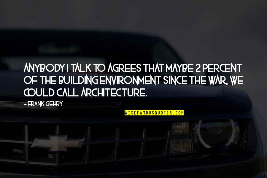 Behr Quotes By Frank Gehry: Anybody I talk to agrees that maybe 2