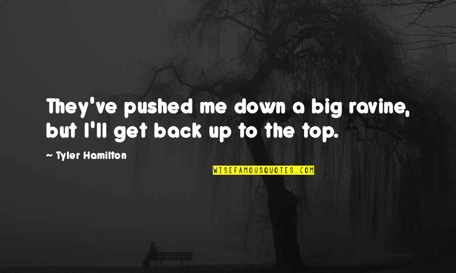 Beiman Quotes By Tyler Hamilton: They've pushed me down a big ravine, but