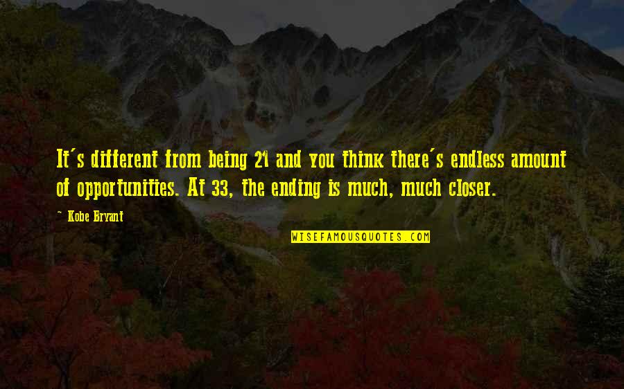 Being 21 Quotes By Kobe Bryant: It's different from being 21 and you think