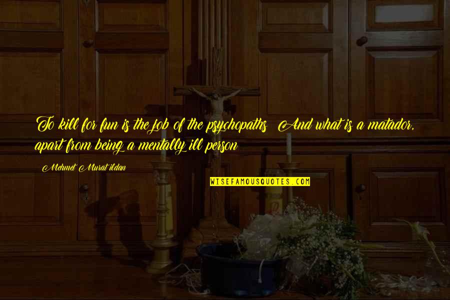 Being 37 Years Old Quotes By Mehmet Murat Ildan: To kill for fun is the job of Being 37 Years Old Quotes By Mehmet Murat Ildan: To kill for fun is the job of