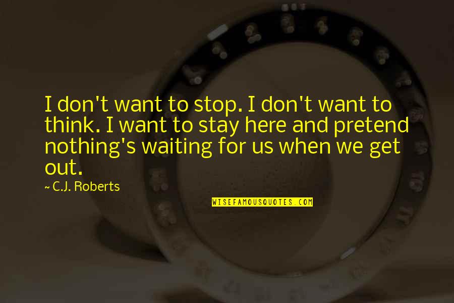 Being A Big Kid At Heart Quotes By C.J. Roberts: I don't want to stop. I don't want