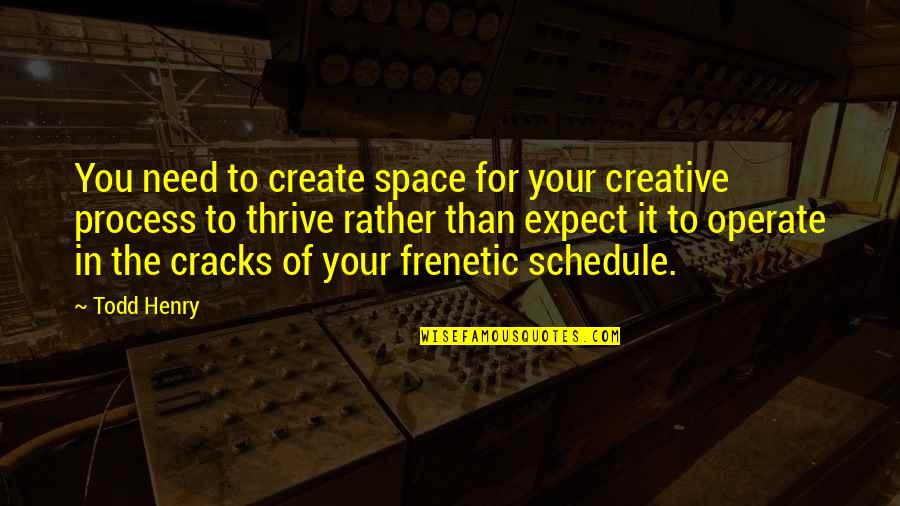 Being A Family In Sports Quotes By Todd Henry: You need to create space for your creative