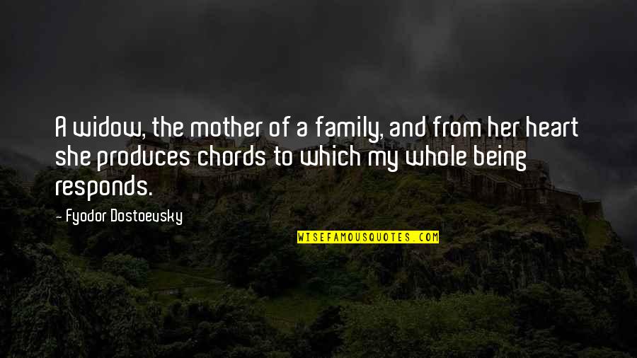 Being A Family Quotes By Fyodor Dostoevsky: A widow, the mother of a family, and