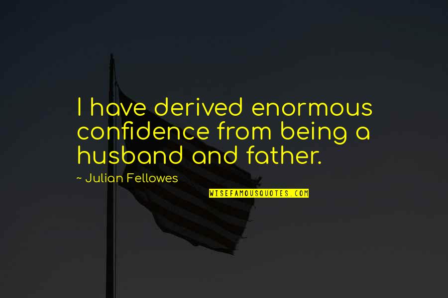 Being A Father Quotes By Julian Fellowes: I have derived enormous confidence from being a Being A Father Quotes By Julian Fellowes: I have derived enormous confidence from being a