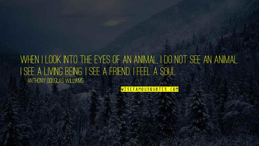 Being A Friend Quotes By Anthony Douglas Williams: When I look into the eyes of an Being A Friend Quotes By Anthony Douglas Williams: When I look into the eyes of an