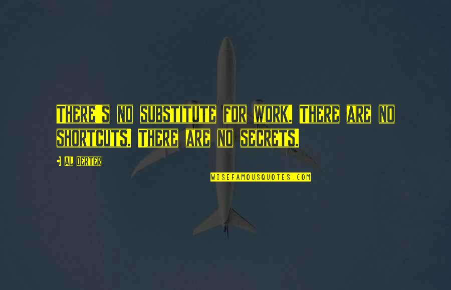 Being A Goalie In Soccer Quotes By Al Oerter: There's no substitute for work. There are no