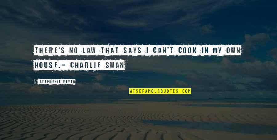 Being A Good Parents Quotes By Stephenie Meyer: There's no law that says I can't cook Being A Good Parents Quotes By Stephenie Meyer: There's no law that says I can't cook