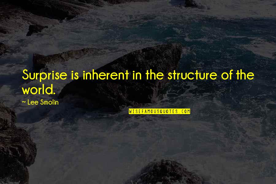 Being A Grandmother Quotes By Lee Smolin: Surprise is inherent in the structure of the