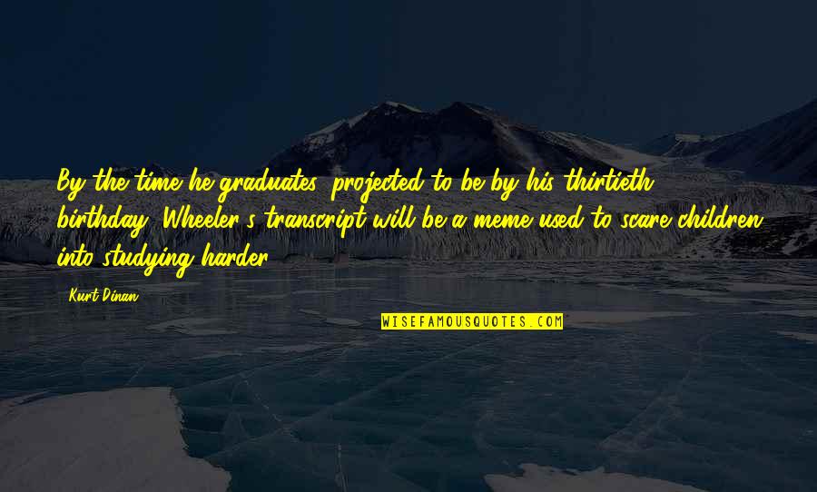 Being A Great Manager Quotes By Kurt Dinan: By the time he graduates, projected to be