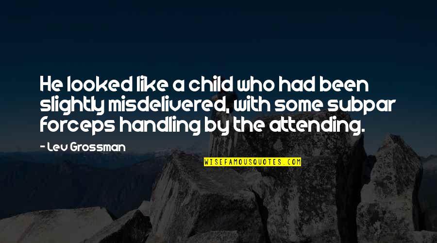 Being A Hispanic Woman Quotes By Lev Grossman: He looked like a child who had been