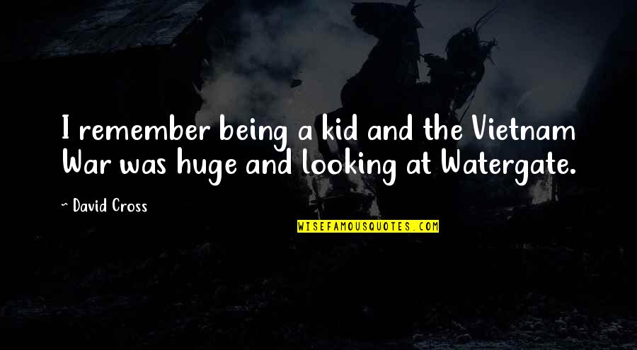 Being A Kid Quotes By David Cross: I remember being a kid and the Vietnam
