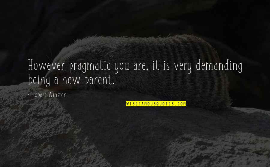 Being A New Parent Quotes By Robert Winston: However pragmatic you are, it is very demanding
