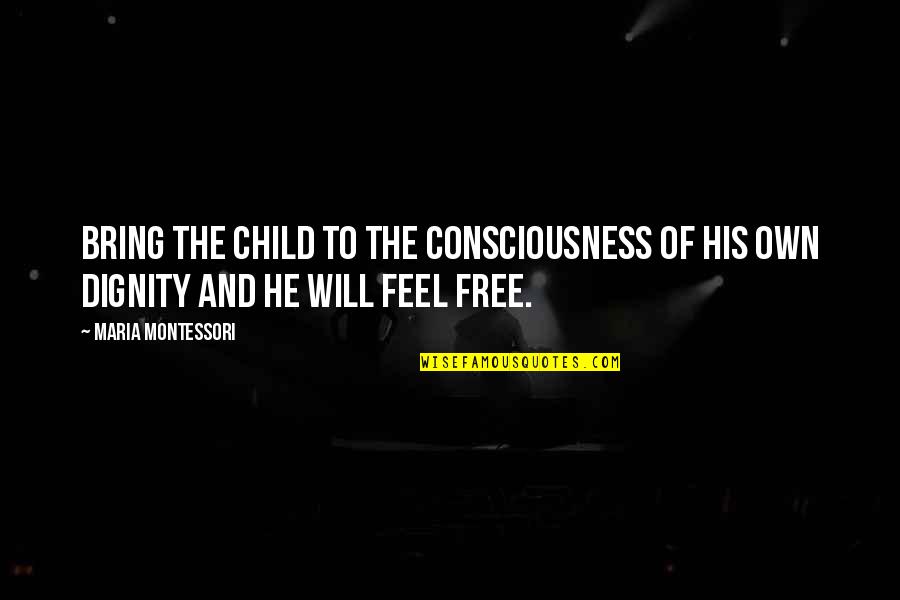 Being A Playboy Quotes By Maria Montessori: Bring the child to the consciousness of his