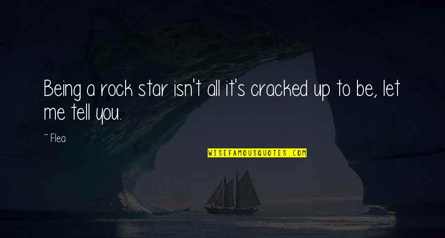 Being A Rock Quotes By Flea: Being a rock star isn't all it's cracked