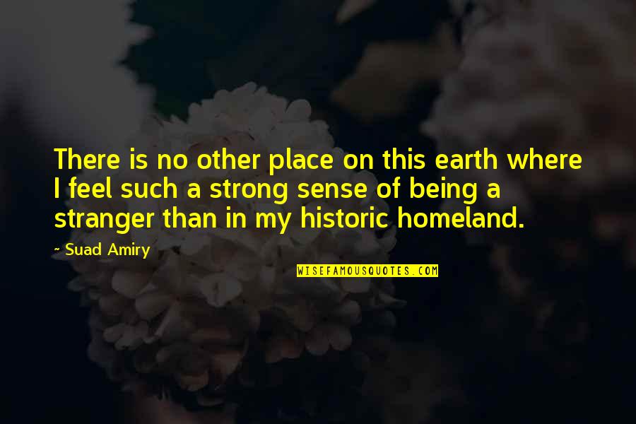 Being A Strong Quotes By Suad Amiry: There is no other place on this earth
