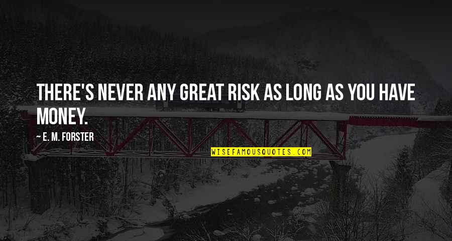 Being A Team Captain Quotes By E. M. Forster: There's never any great risk as long as