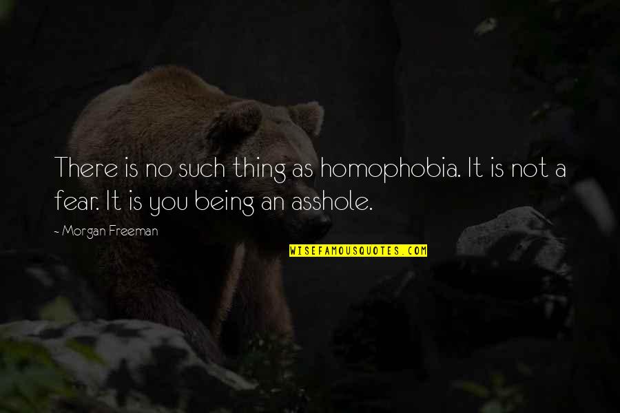 Being A Third Wheel Quotes By Morgan Freeman: There is no such thing as homophobia. It