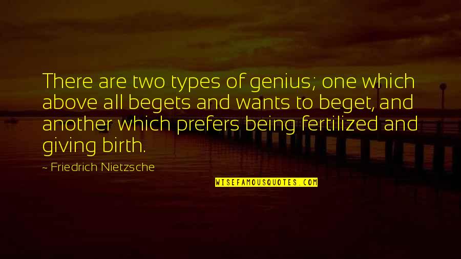 Being Above It All Quotes By Friedrich Nietzsche: There are two types of genius; one which