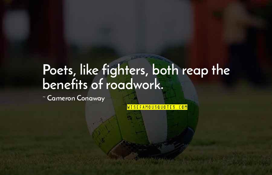 Being Above Reproach Quotes By Cameron Conaway: Poets, like fighters, both reap the benefits of