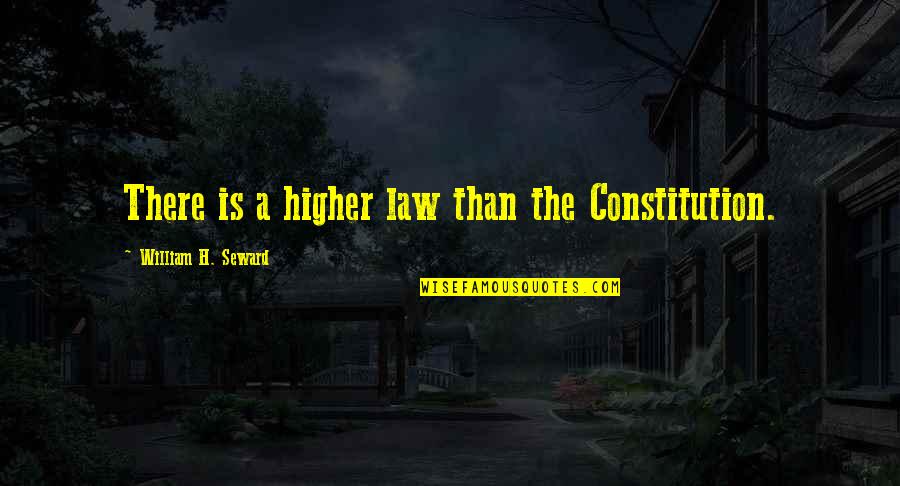 Being Afraid To Tell The Truth Quotes By William H. Seward: There is a higher law than the Constitution.