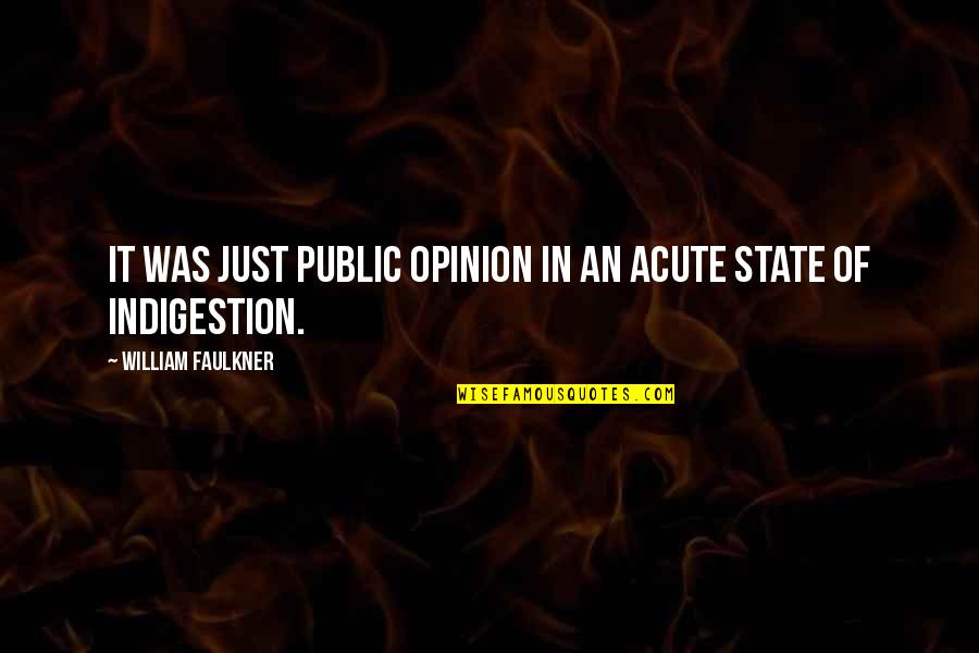 Being Alone And Having No Friends Quotes By William Faulkner: It was just public opinion in an acute