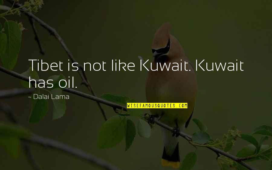 Being Ballsy Quotes By Dalai Lama: Tibet is not like Kuwait. Kuwait has oil.