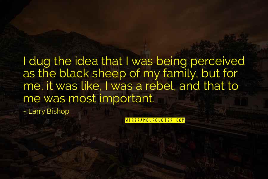 Being Black Sheep Quotes By Larry Bishop: I dug the idea that I was being Being Black Sheep Quotes By Larry Bishop: I dug the idea that I was being