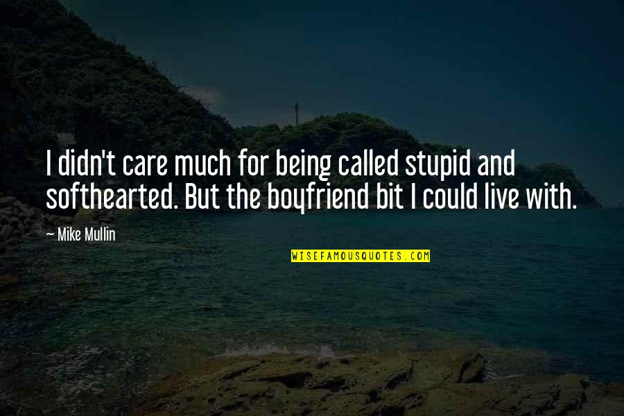 Being Boyfriend Quotes By Mike Mullin: I didn't care much for being called stupid