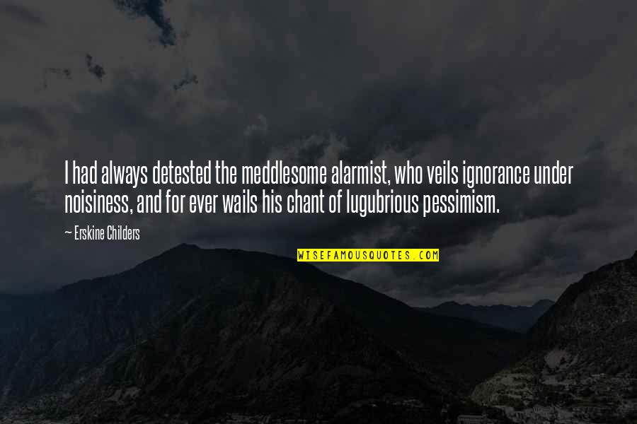 Being Broken Up But Still Loving Quotes By Erskine Childers: I had always detested the meddlesome alarmist, who