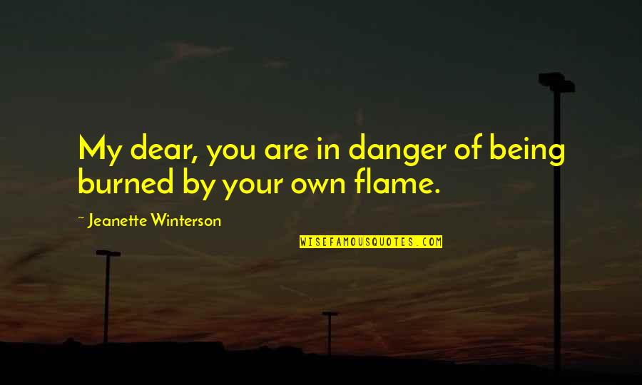 Being Burned Quotes By Jeanette Winterson: My dear, you are in danger of being