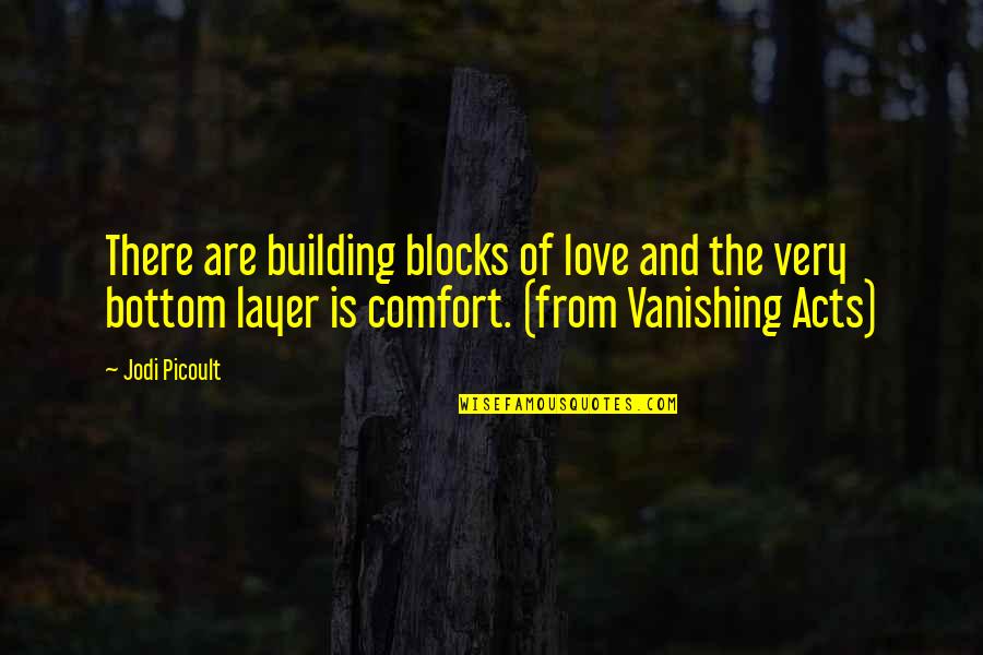 Being Careful Who You Let In Your Life Quotes By Jodi Picoult: There are building blocks of love and the Being Careful Who You Let In Your Life Quotes By Jodi Picoult: There are building blocks of love and the