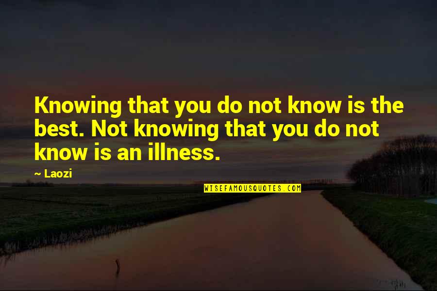 Being Chased After Quotes By Laozi: Knowing that you do not know is the