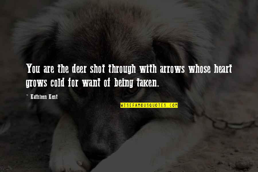 Being Cold Quotes By Kathleen Kent: You are the deer shot through with arrows