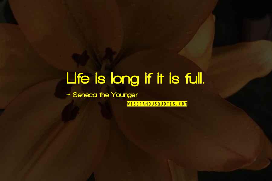 Being Confident In Love Quotes By Seneca The Younger: Life is long if it is full.